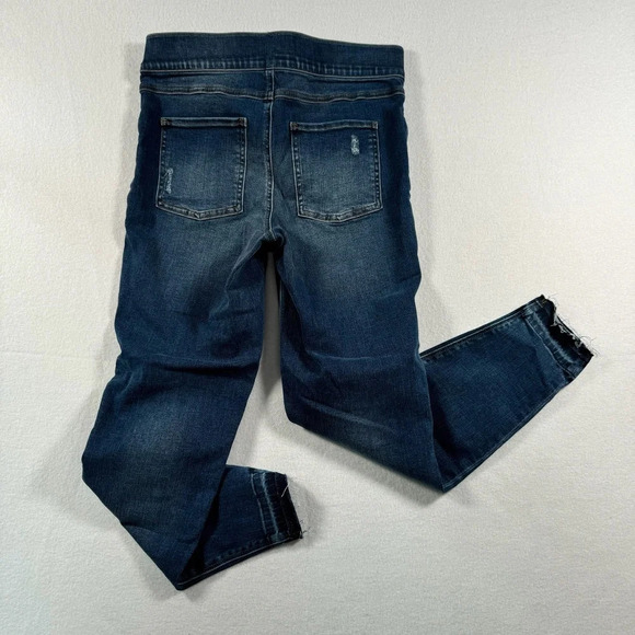 Spanx Skinny Pull On Jean Leggings Womens Size Medium Blue Mid Rise Stretch - Picture 3 of 12